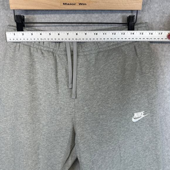 Nike Pants Men's Sweatpants Joggers Drawstring Size Medium Gray Cotton Blend - Picture 2 of 12